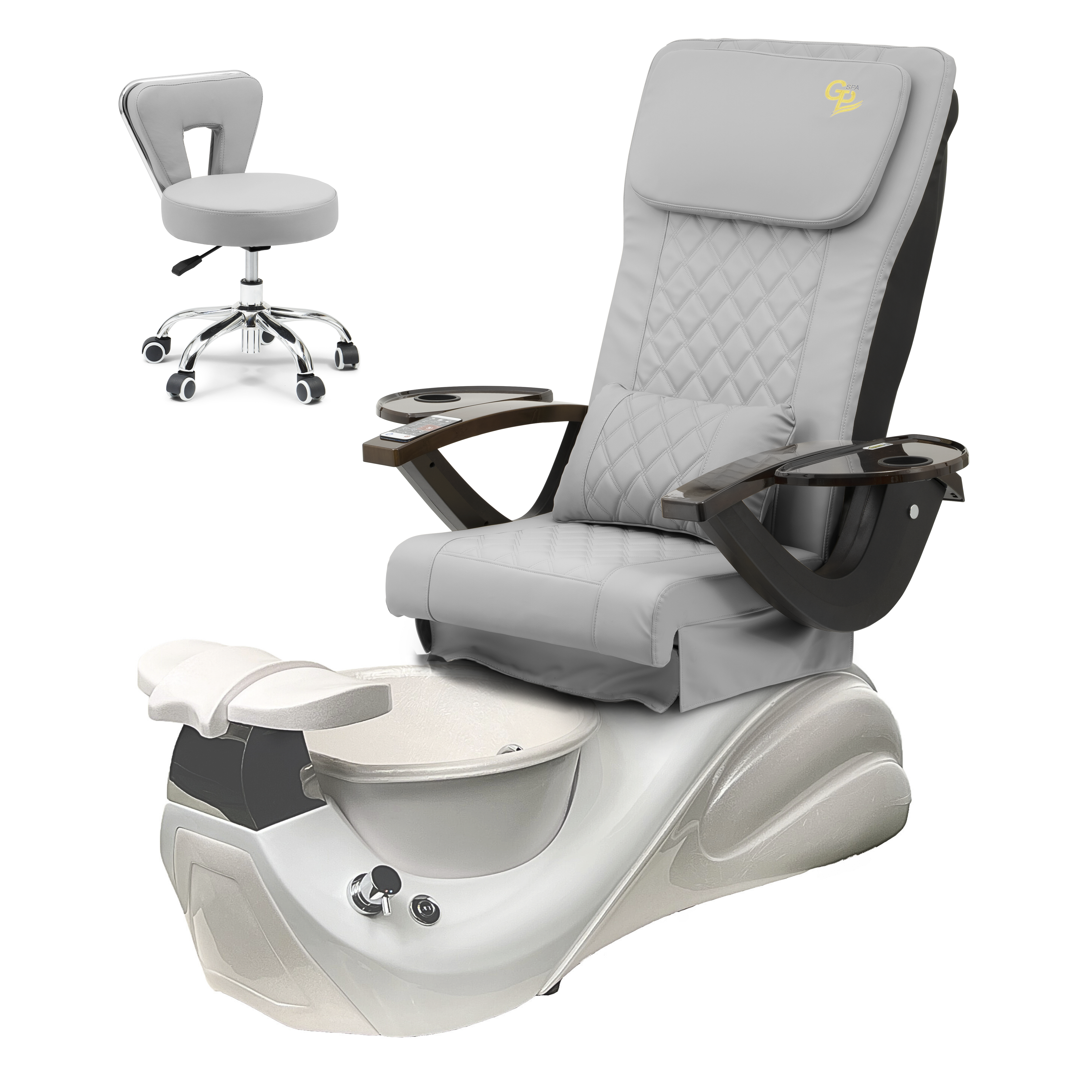 Ghế Spa Tarex Pedicure - Đế Trắng - Trắng Đá Marble - Da C01