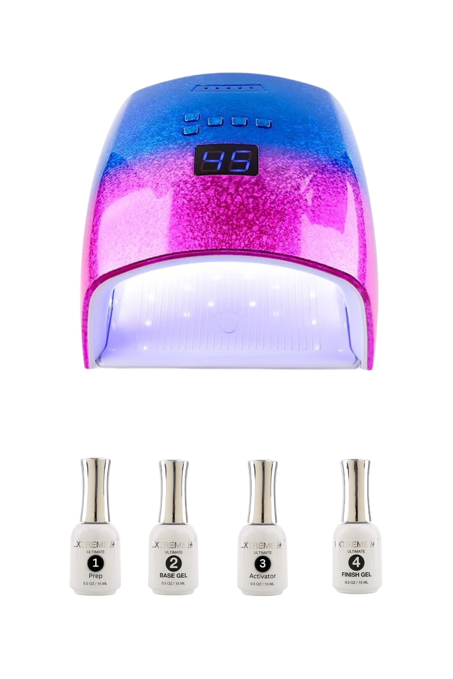 EXTREME+ Brainbow Pro Sạc Không Dây Không Dây 48W LED UV Nail Đèn Gel Ba Lan Chữa Máy Sấy