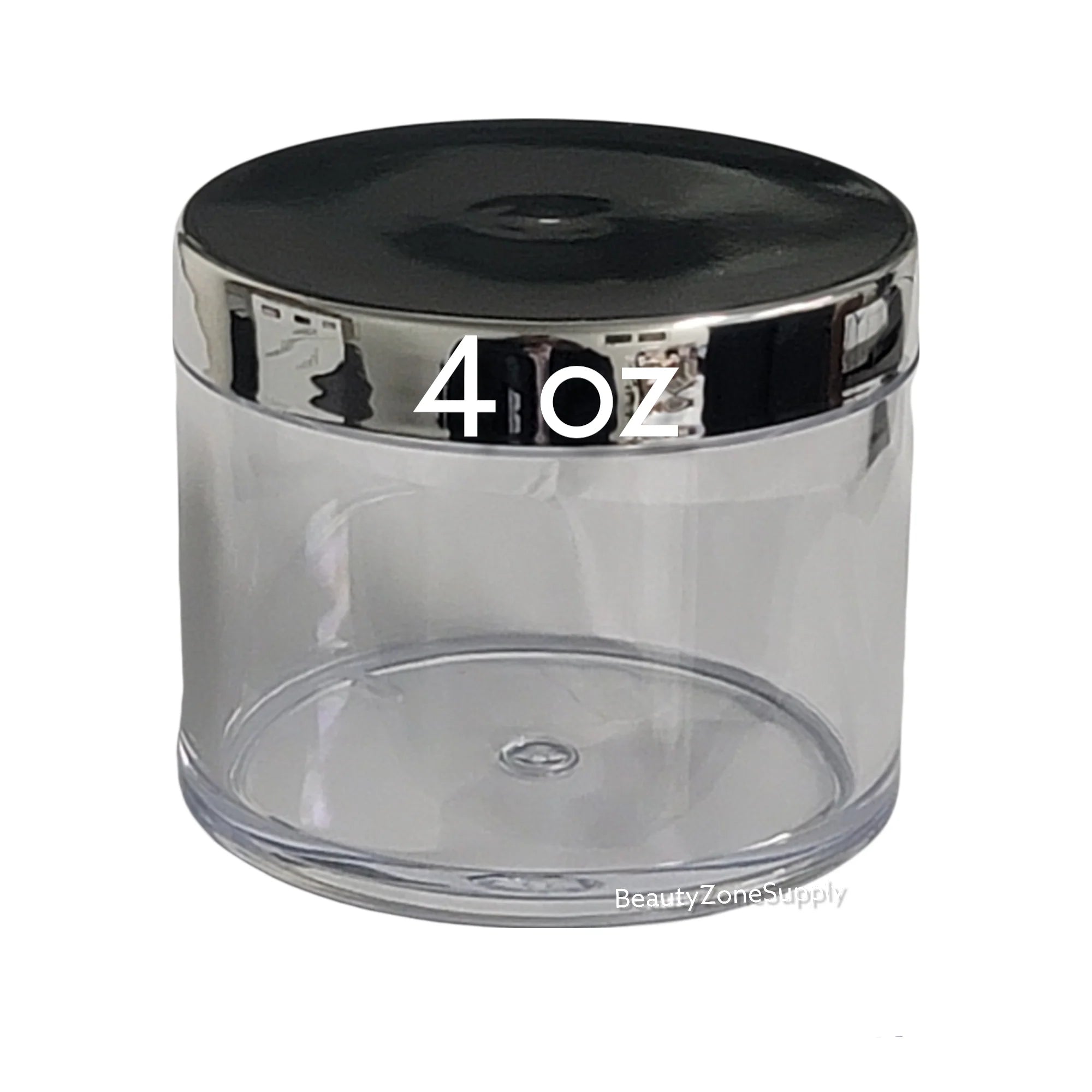 Jaz rỗng bằng nhựa có nắp Chrome 2oz