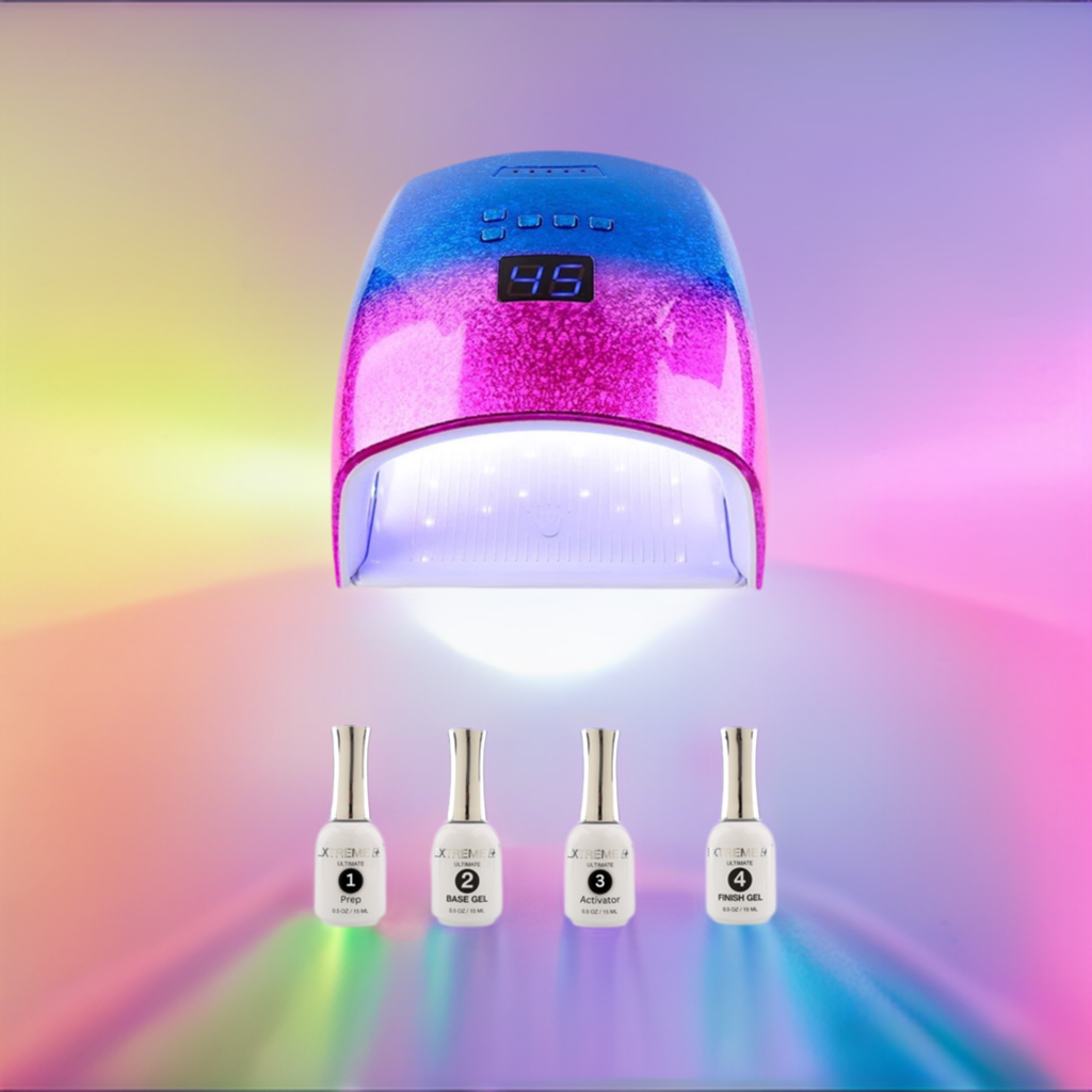 EXTREME+ Brainbow Pro Sạc Không Dây Không Dây 48W LED UV Nail Đèn Gel Ba Lan Chữa Máy Sấy