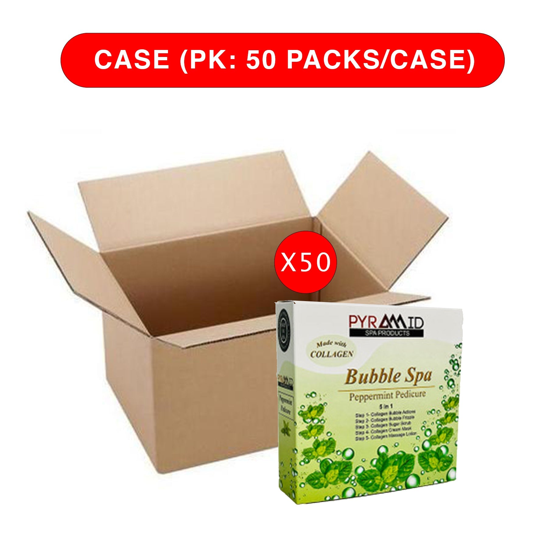 PYRAMID Bubble Spa -Peppermint - Case of 50