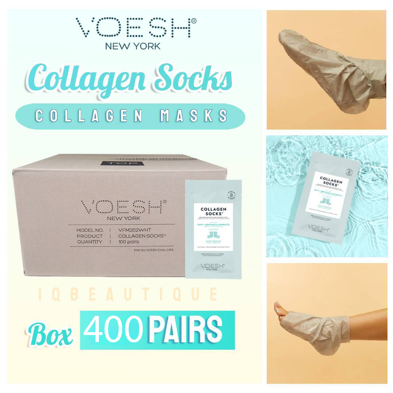 Vớ Voesh Deluxe Pedicure Collagen - Mint &amp; Botan