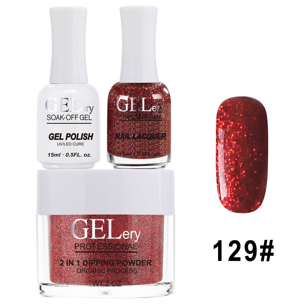 GELery 3 in 1 Trio Set - Gel, Lacquer, & Dip - #129