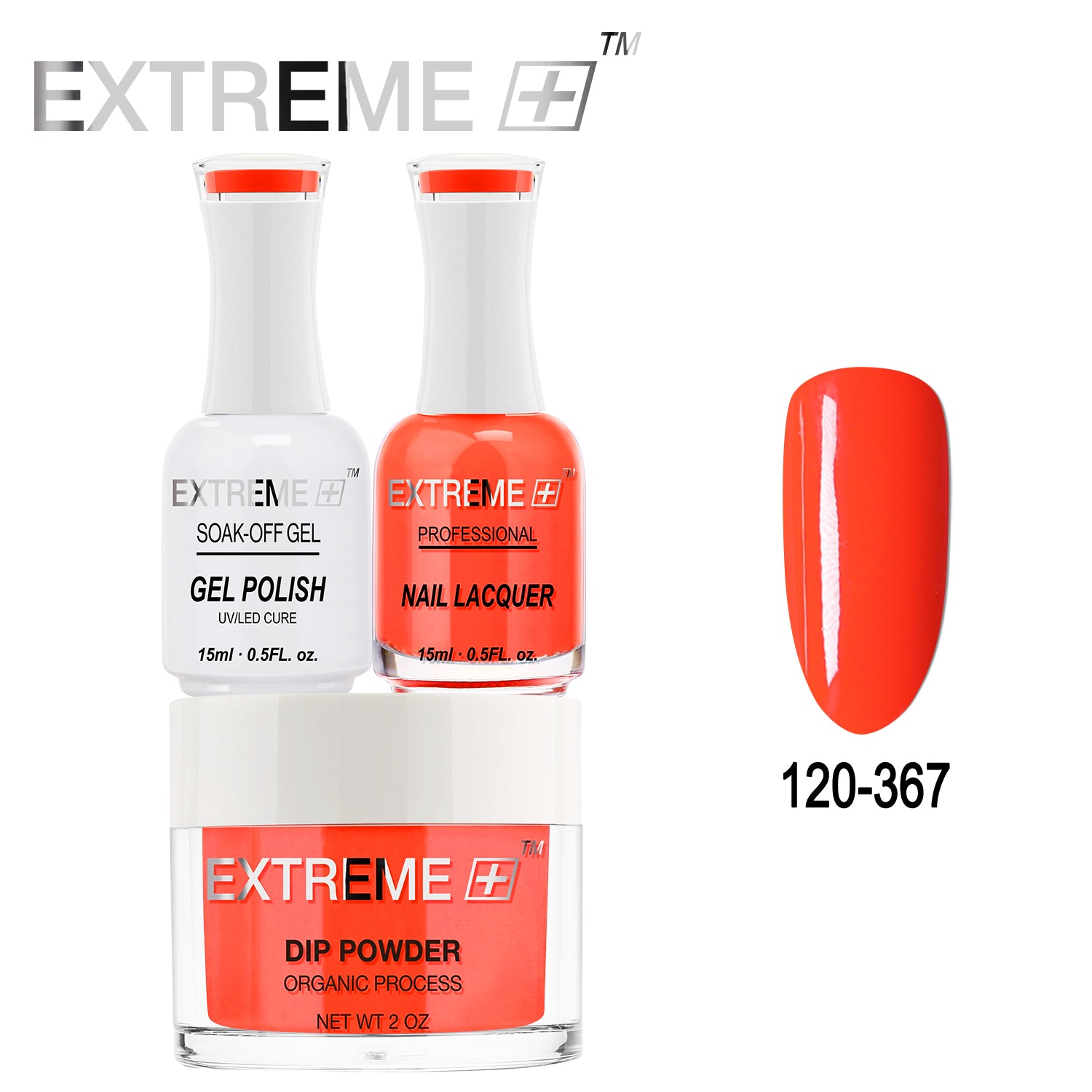 Bộ combo 3 trong 1 tất cả của EXTREME+ - Bột nhúng, sơn gel và sơn móng tay #120