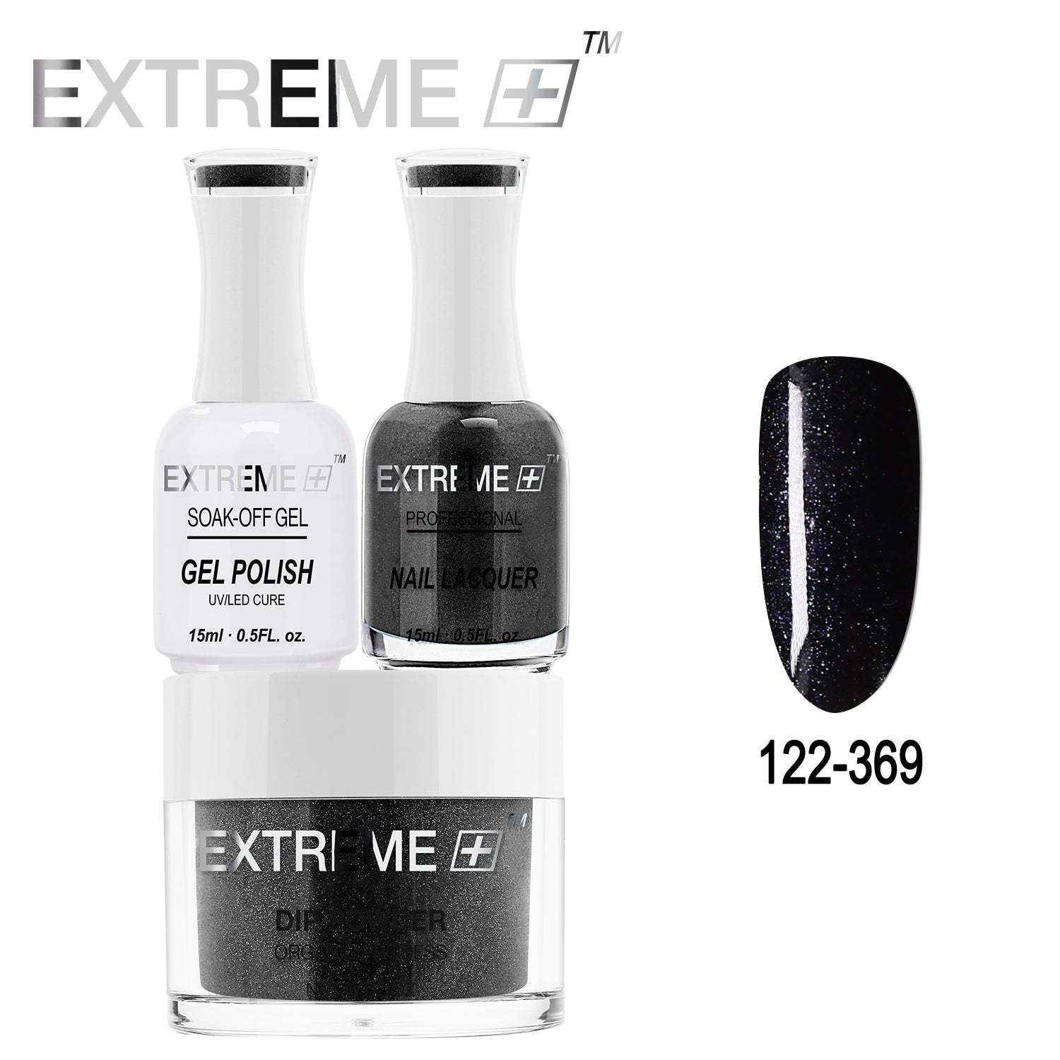 Bộ combo 3 trong 1 EXTREME+ tất cả trong một - Bột nhúng, sơn gel và sơn móng tay #122