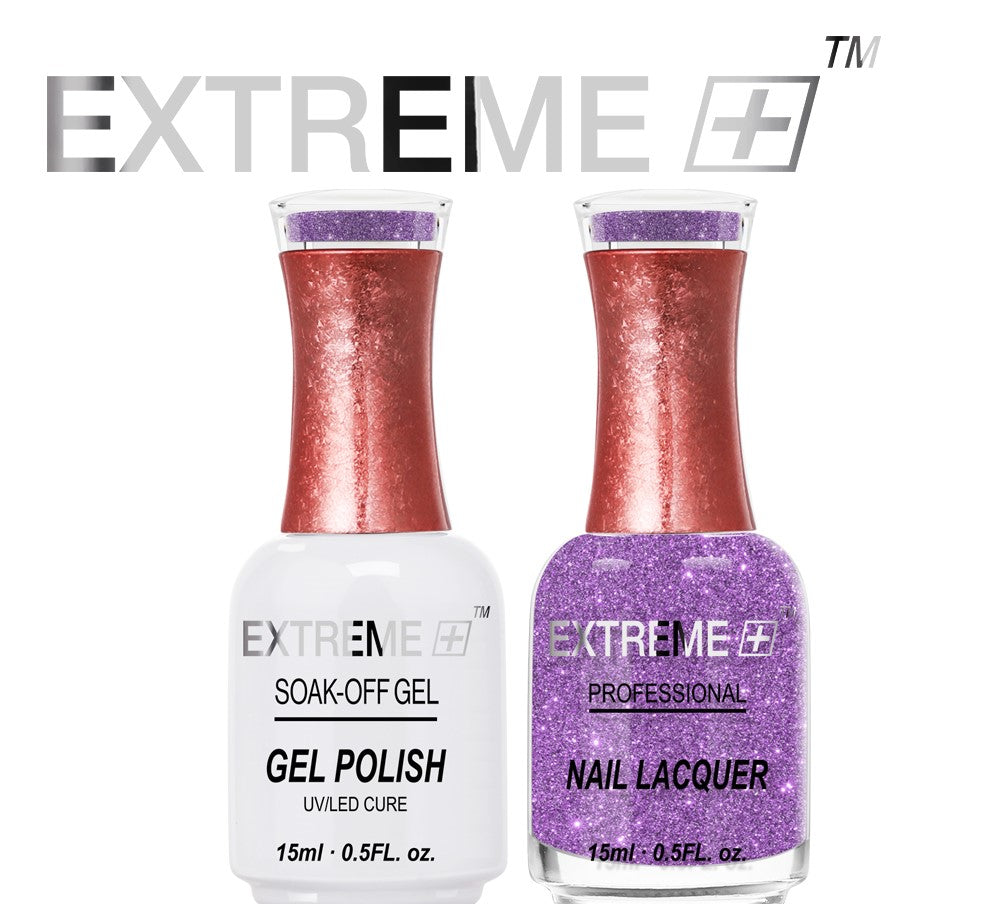 EXTREME+ Flashlight on Nail Gel Glitter Gel Duo - #012 Grape