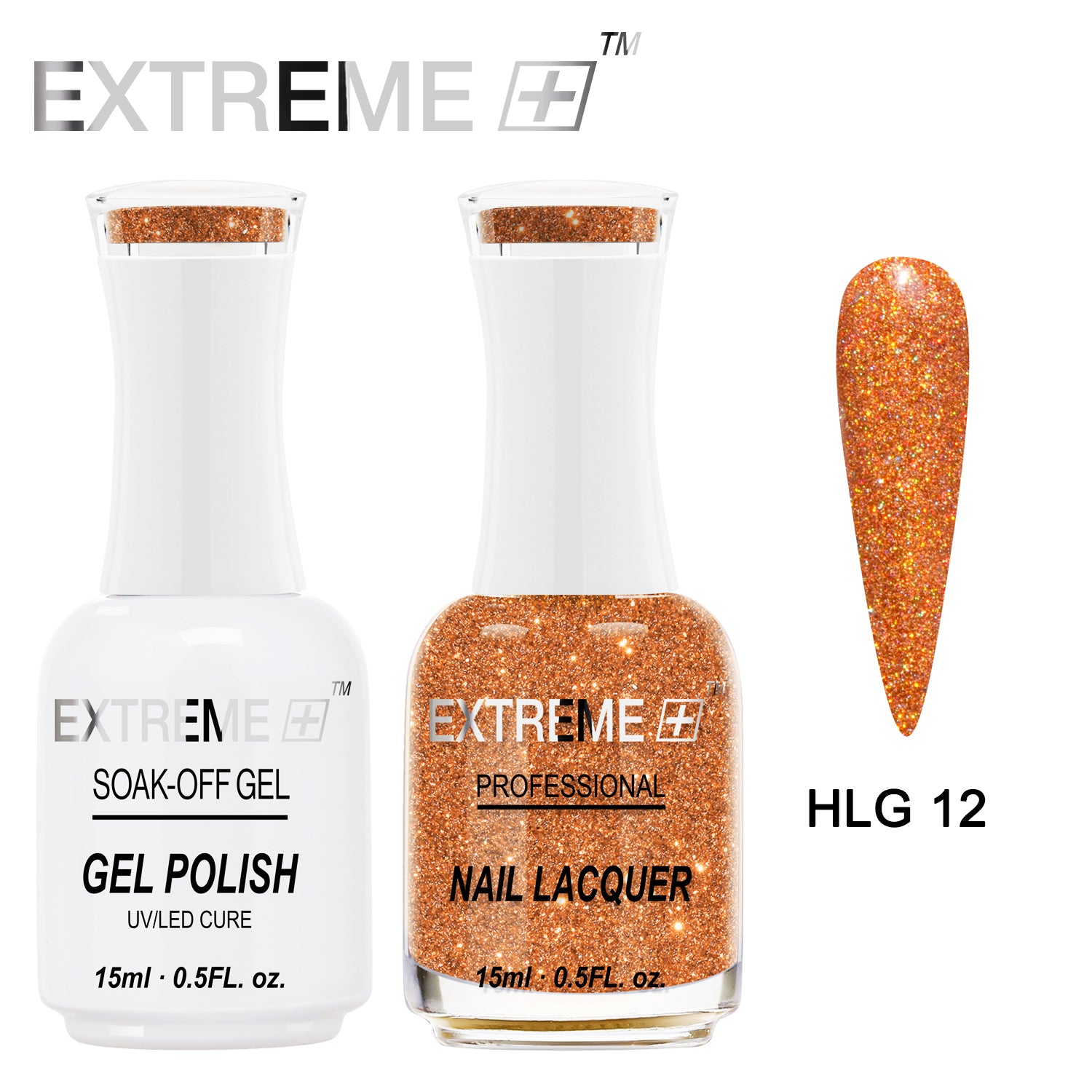 EXTREME+ Holo Chrome Gel Matching Lacquer - #012