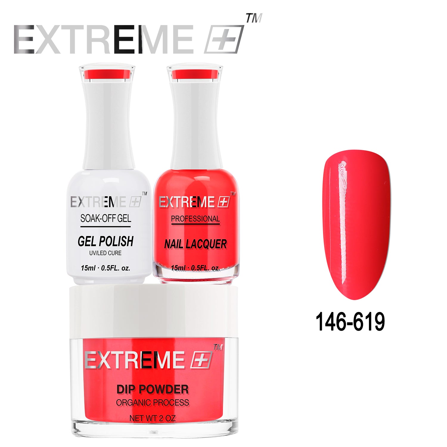 Bộ combo 3 trong 1 tất cả của EXTREME+ - Bột nhúng, sơn gel và sơn móng tay #146