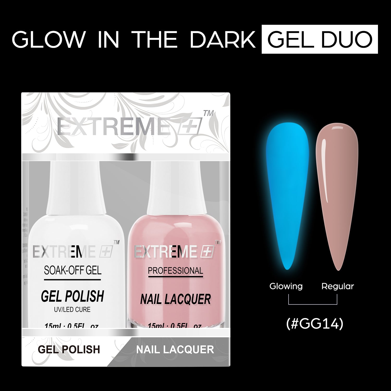 EXTREME+ Glow in the Dark Gel Matching Lacquer - #014