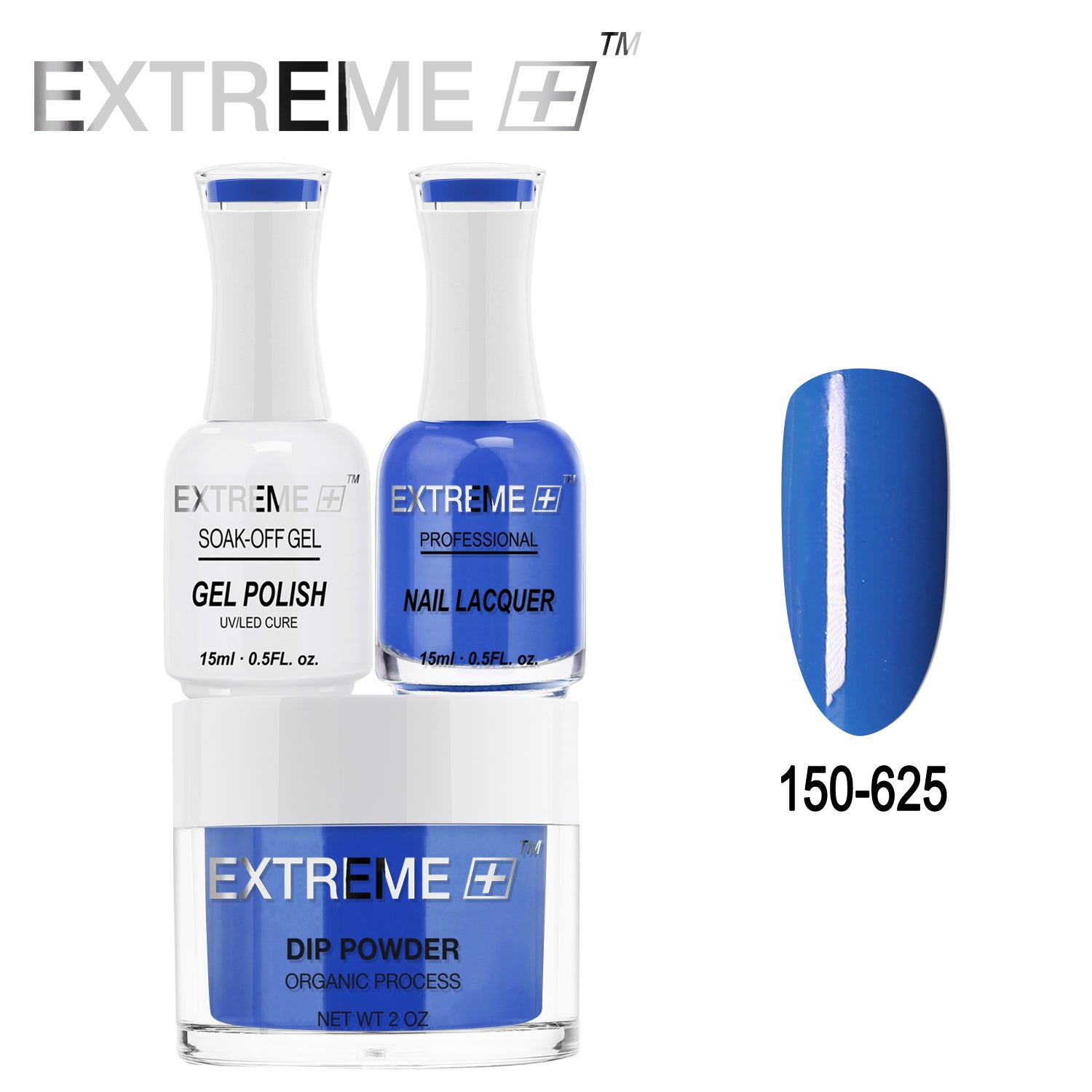 EXTREME+ Bộ combo 3 trong 1 tất cả trong một - Bột nhúng, sơn gel và sơn móng tay #150