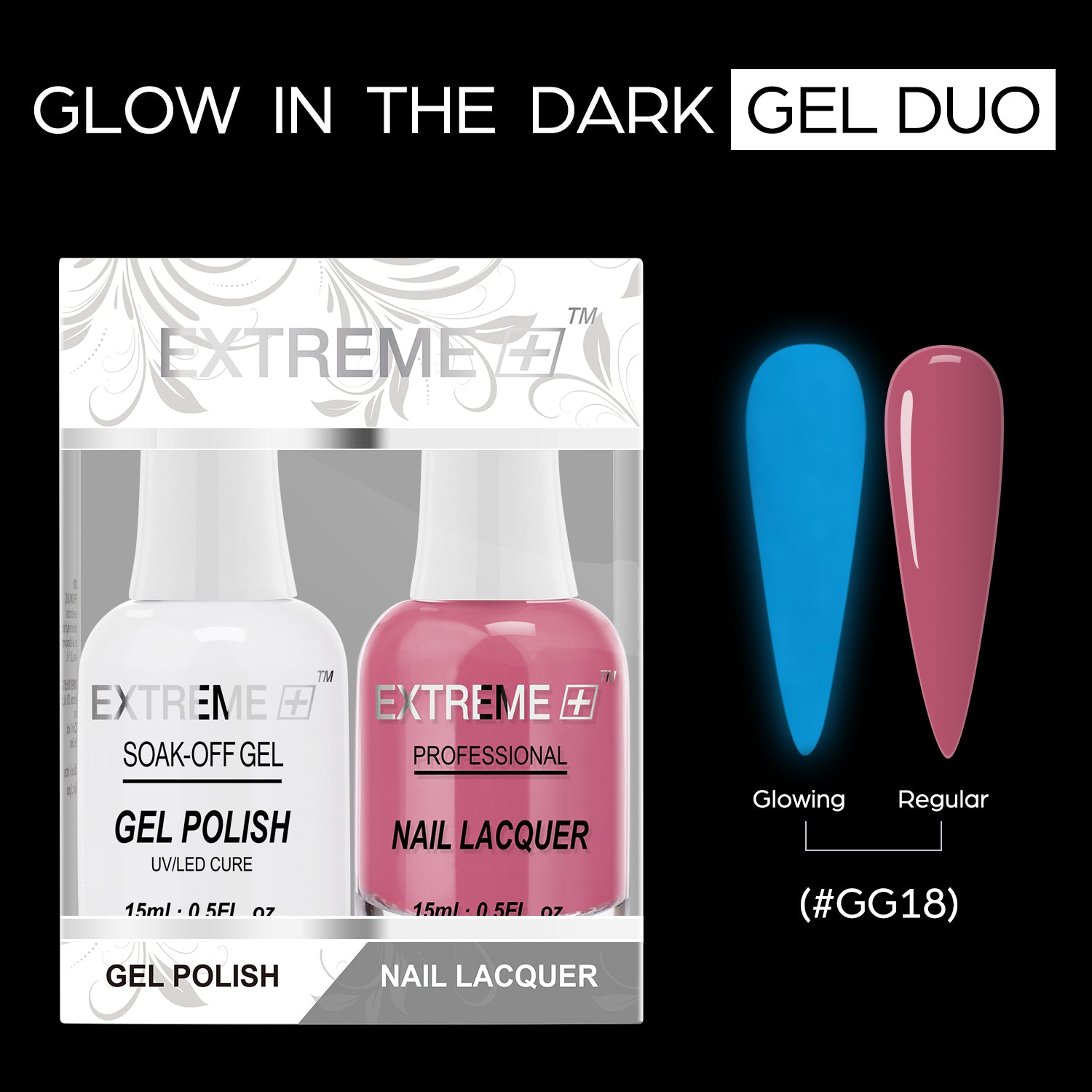 EXTREME+ Glow in the Dark Gel Matching Lacquer - #018