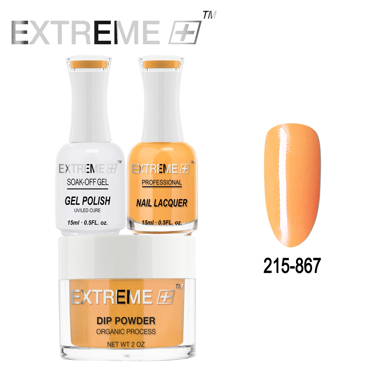 EXTREME+ Bộ combo 3 trong 1 tất cả trong một - Bột nhúng, sơn gel và sơn móng tay #215