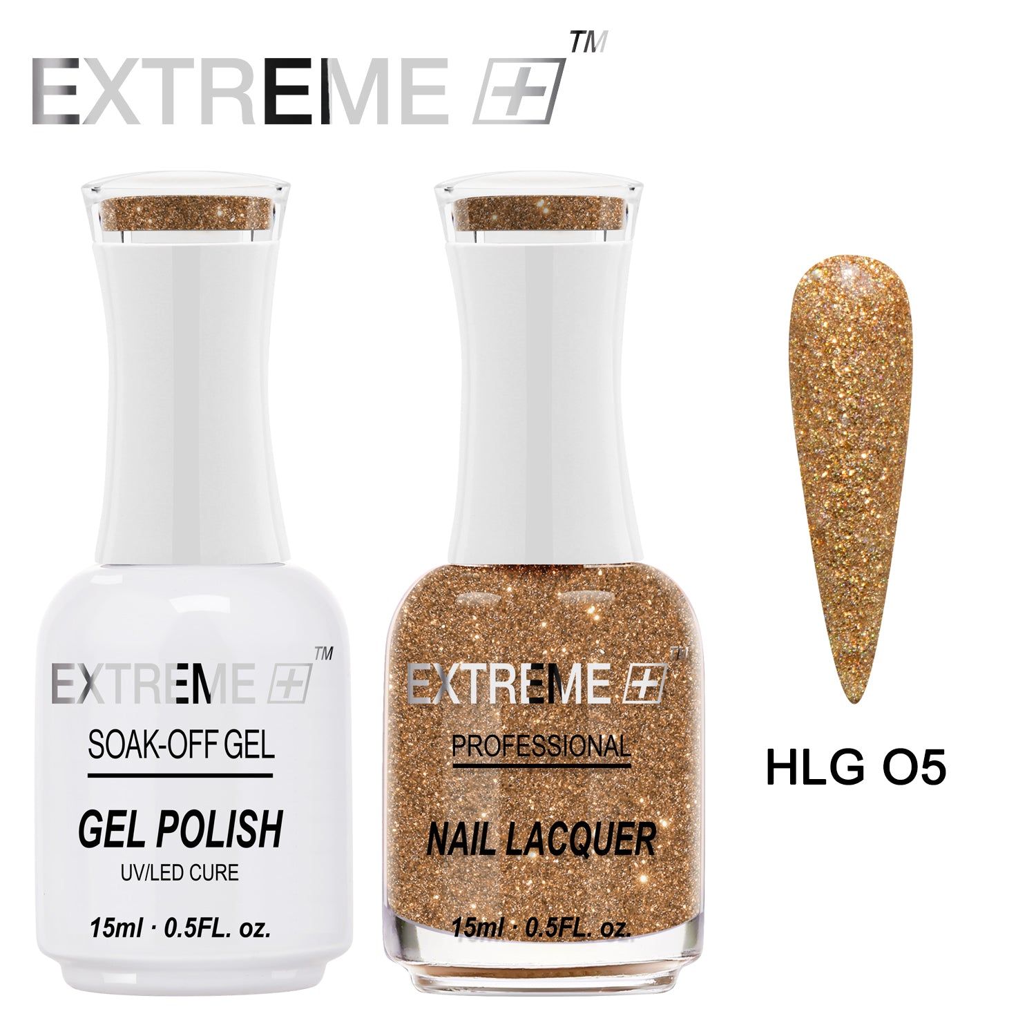 EXTREME+ Holo Chrome Gel Matching Lacquer - #005