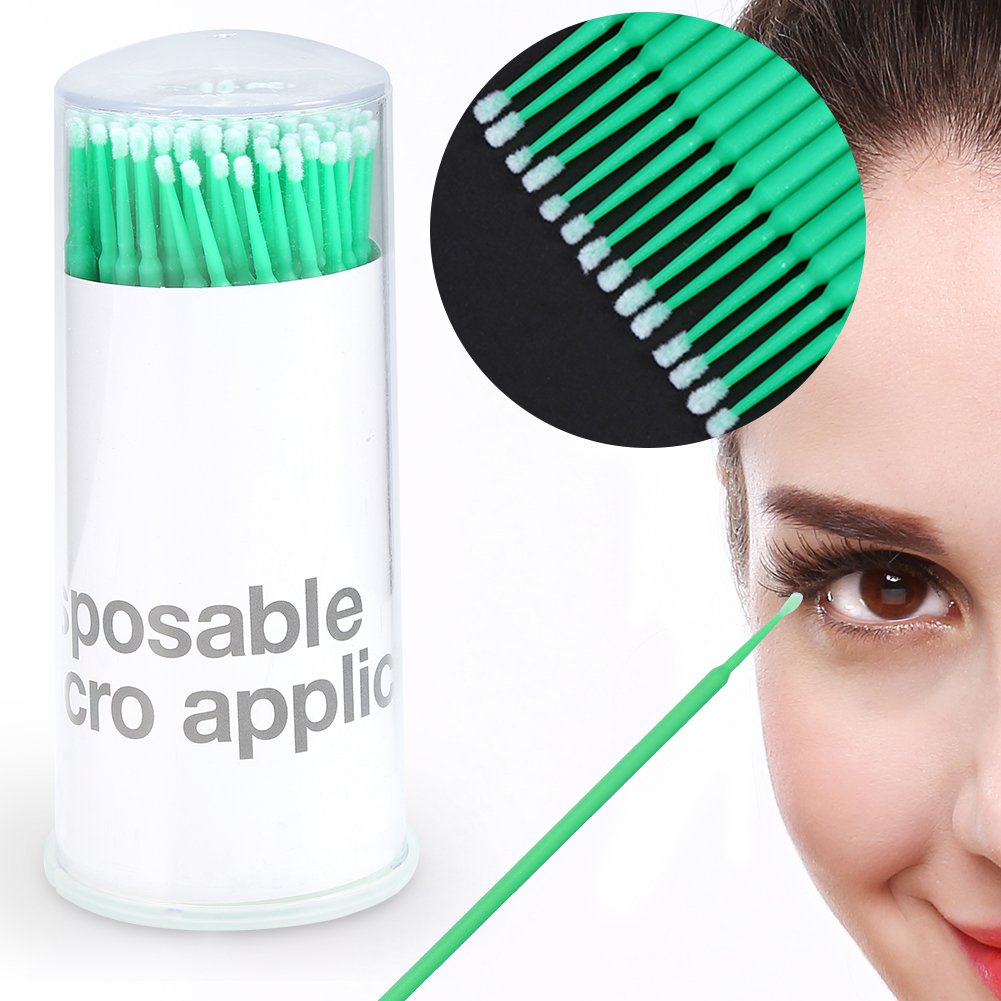 100 miếng Micro Applicator Brushes Lash Micro Swabs để nối mi, trang điểm 