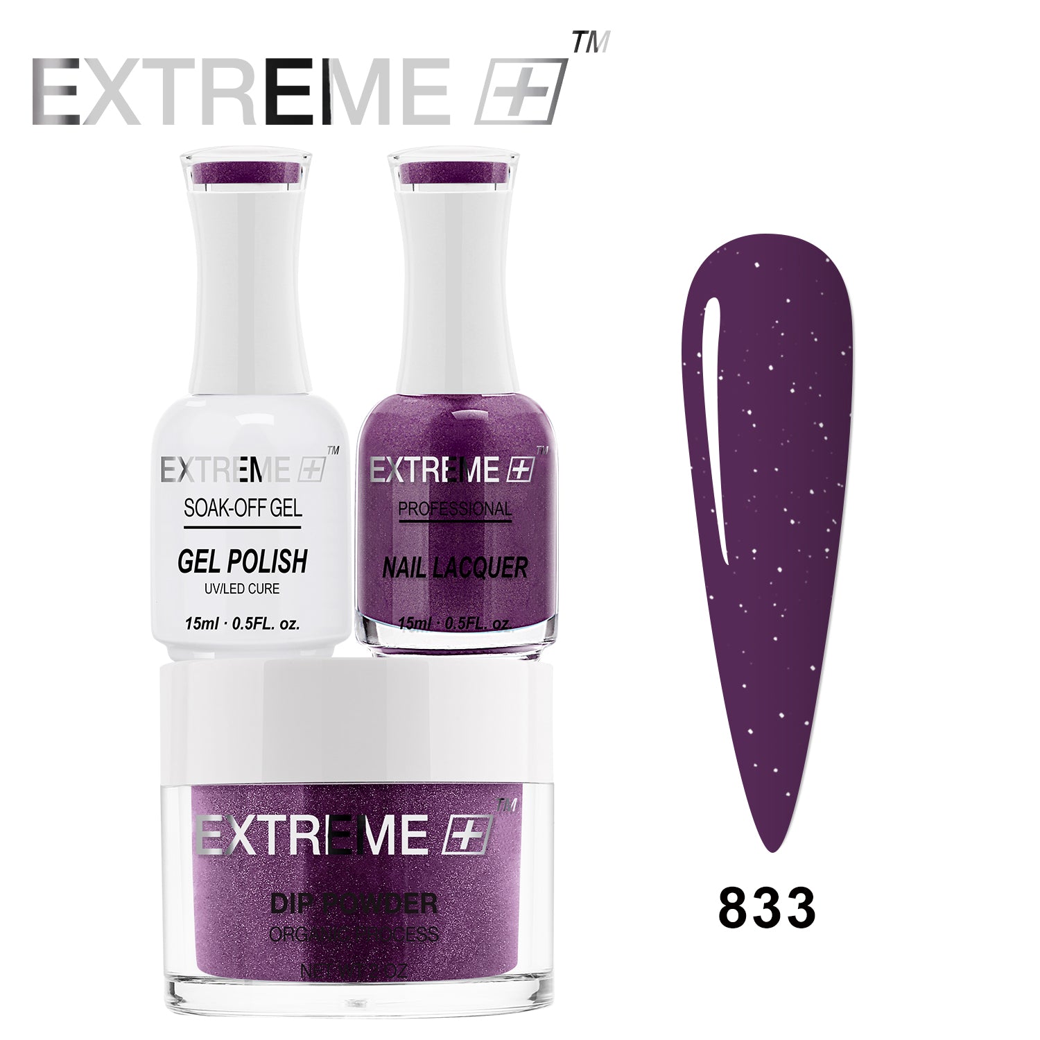 Bộ Combo EXTREME+ 3 trong 1 - Gel, Sơn mài &amp; Nhúng - #833