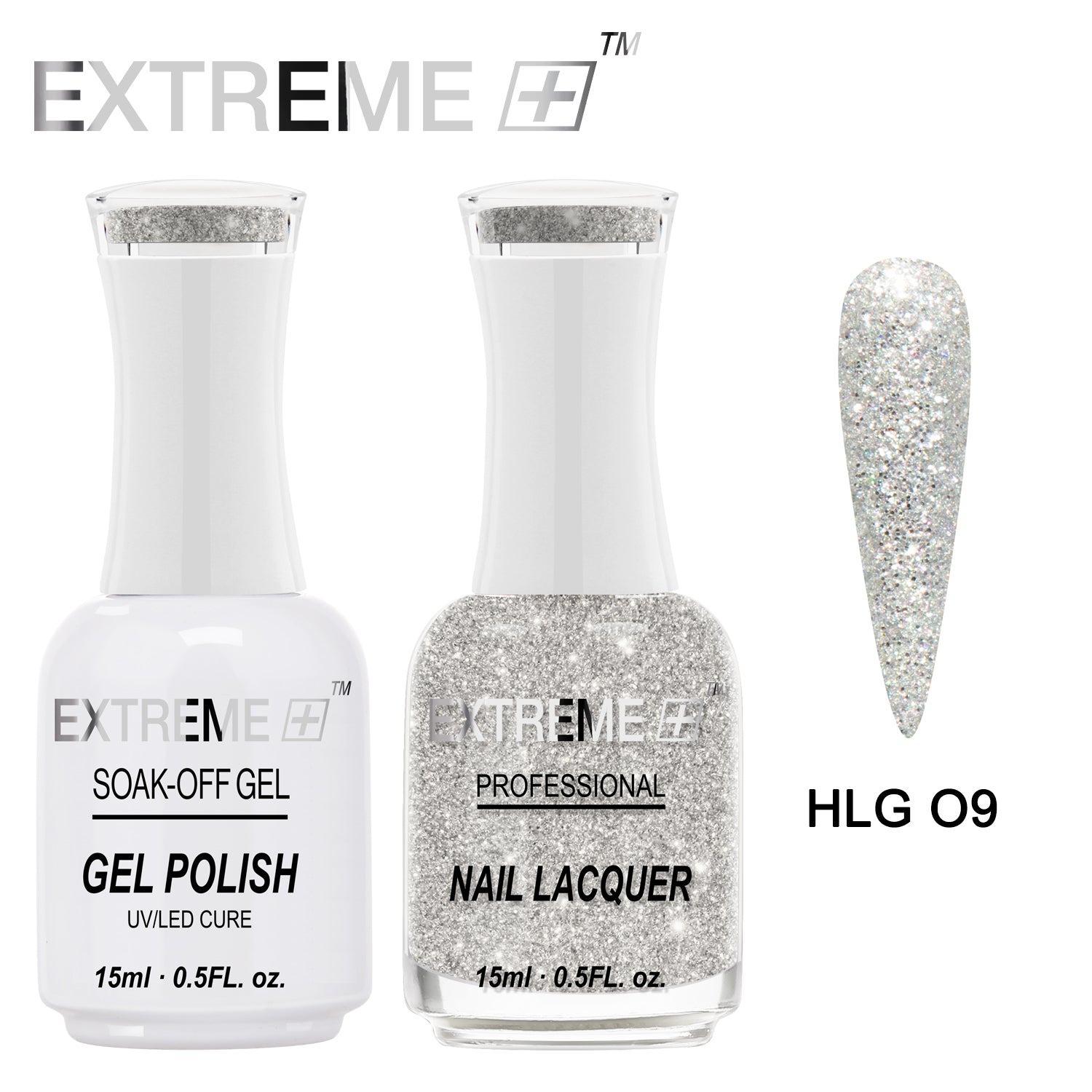 EXTREME+ Holo Chrome Gel Matching Lacquer - #009