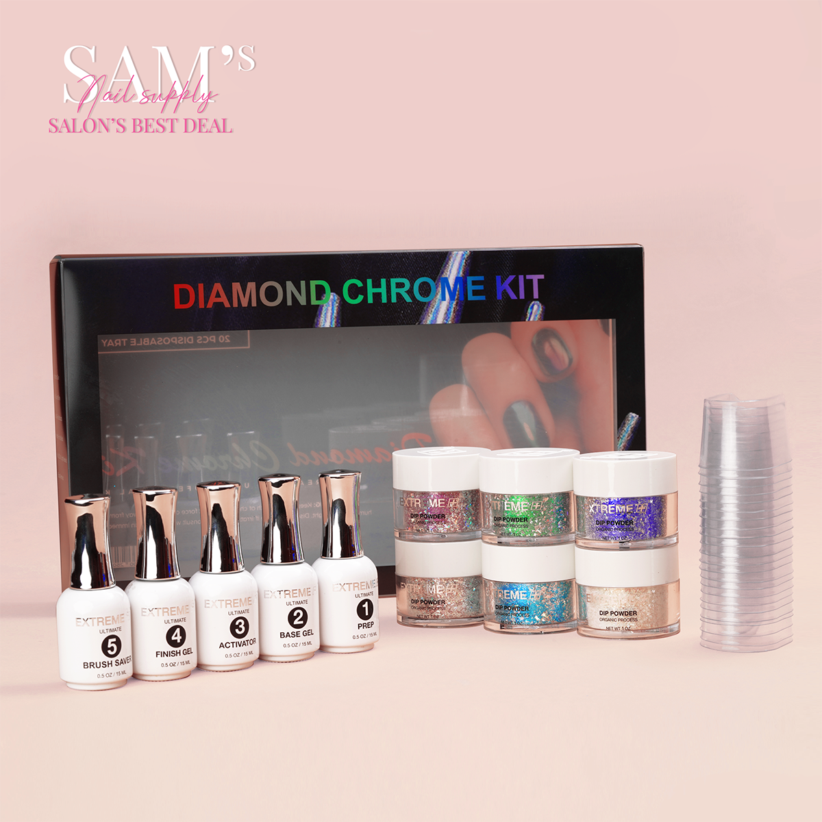 EXTREME+ Diamond Chrome Dipping Powder Kit