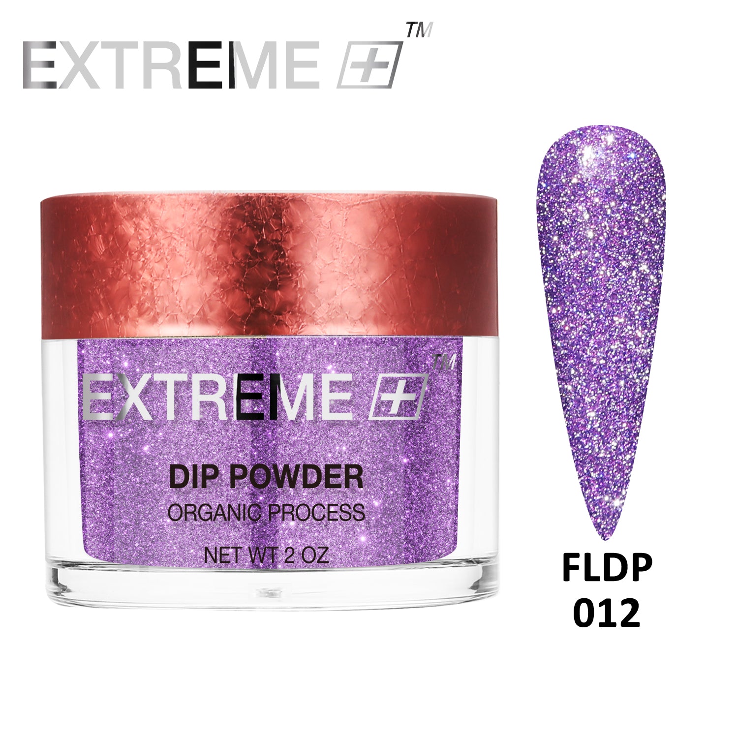 EXTREME+ Đèn pin trên Bột Nhúng Glitter Phản Quang Cho Móng - #012 Grape