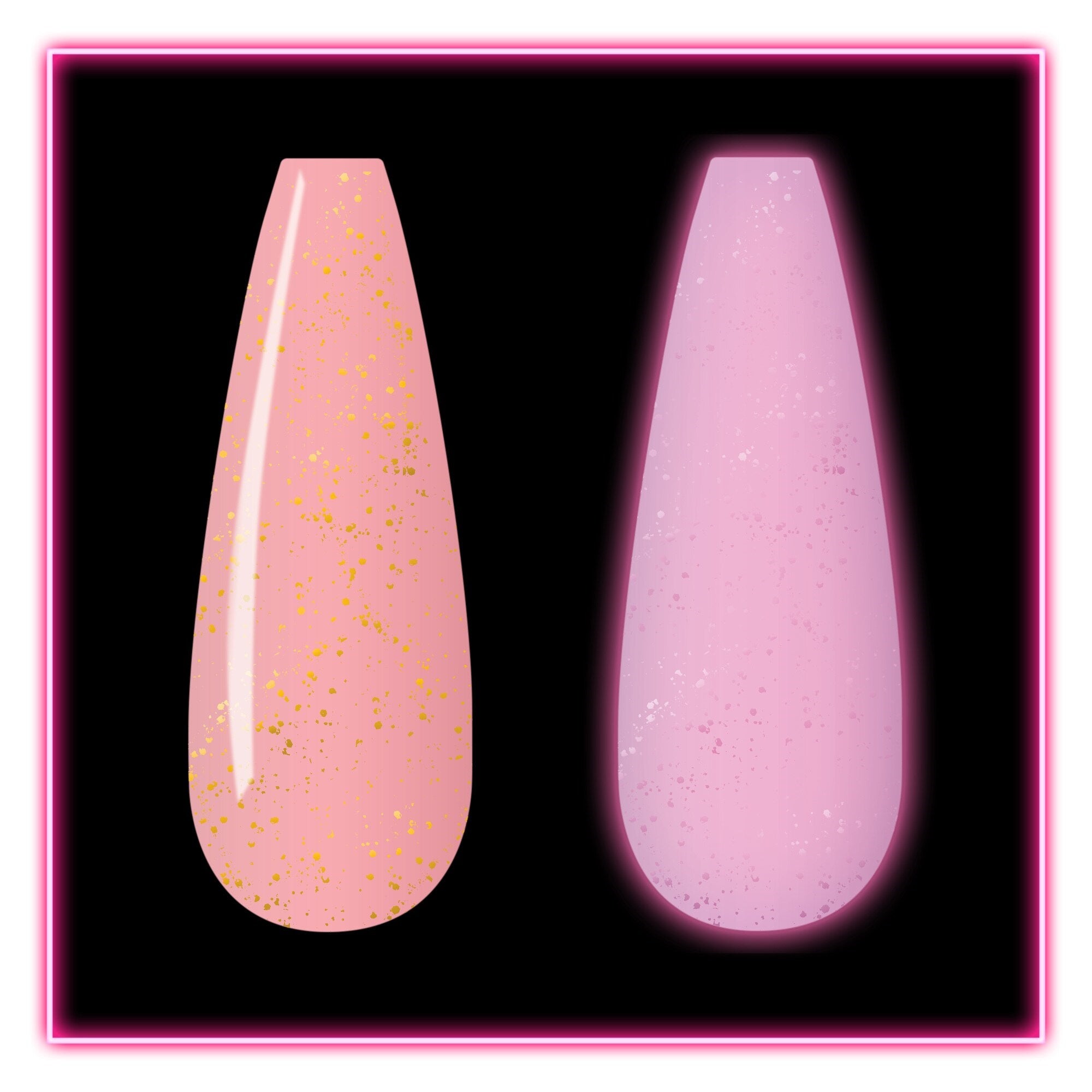 Kiara Sky Glow In Dark Dip Powder - DG125 Pink &amp; Right