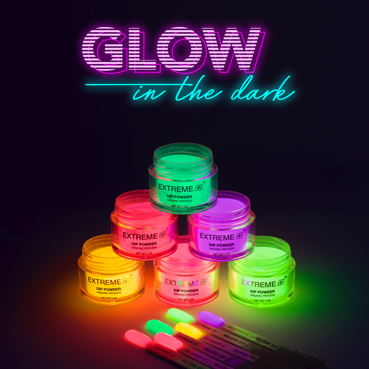 EXTREME+ Glow in the Dark Dipping Powder Kit