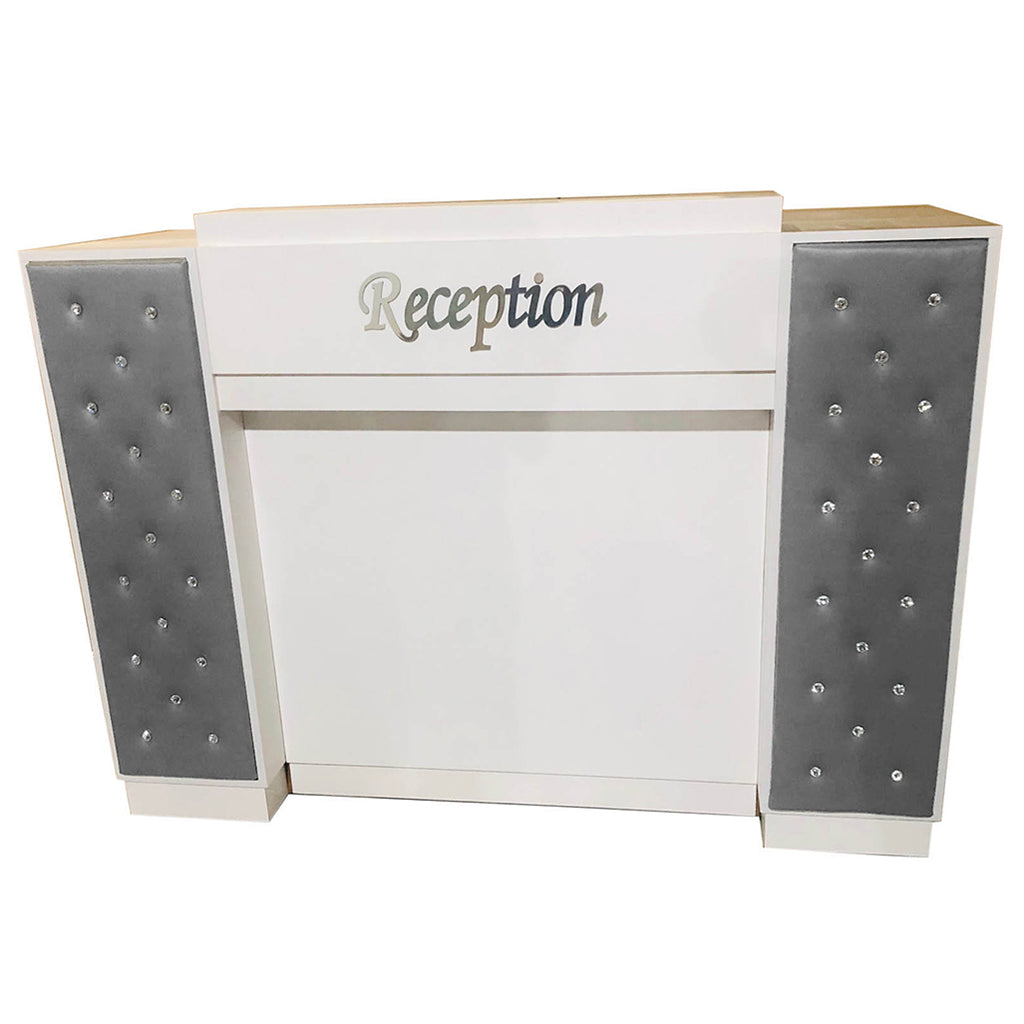 Reception Desk - R20LUX - Diamond Leather Gray