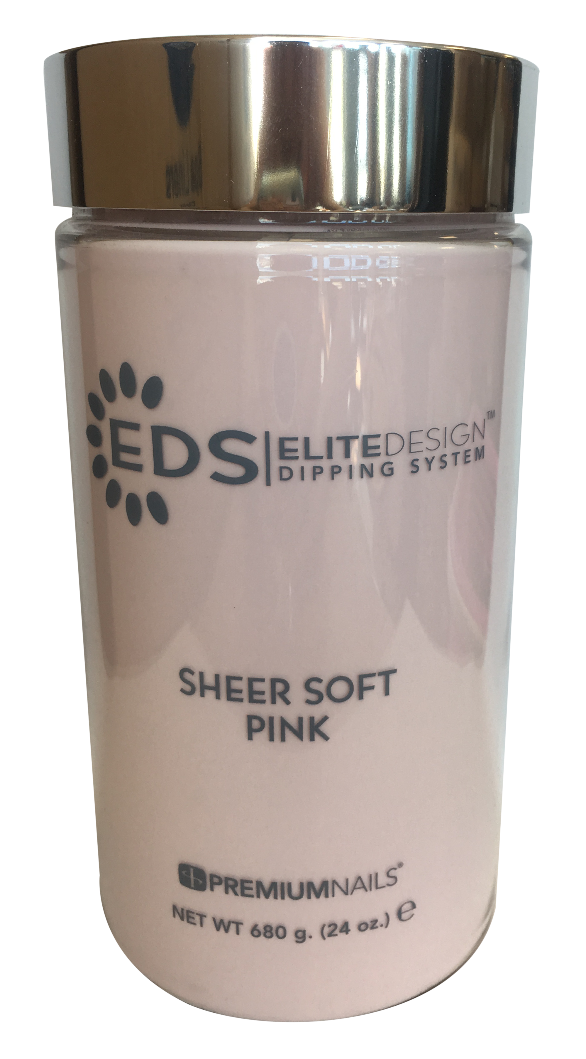 Móng Cao Cấp - Elite Design Dipping Powder Pink &amp; White 24 Oz - Sheer Soft Pink