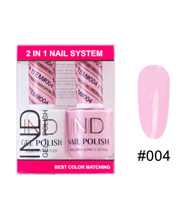 IND Nail Polish Gel & Matching Lacquer Set - #04