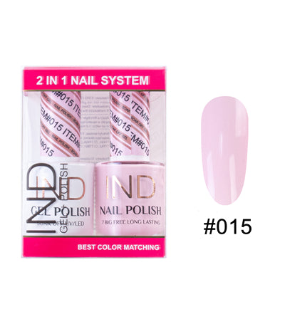 IND Nail Polish Gel & Matching Lacquer Set - #15