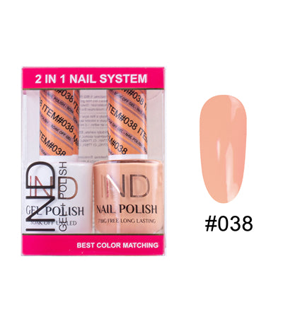 IND Nail Polish Gel & Matching Lacquer Set - #38