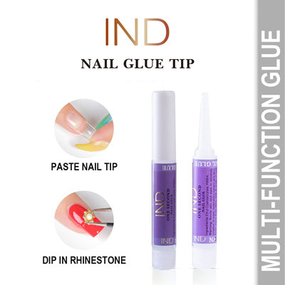 4 PCS IND Nail Tip Keo - Chất kết dính siêu dính cho đầu móng tay acrylic - 0,07 oz cho mỗi loại keo