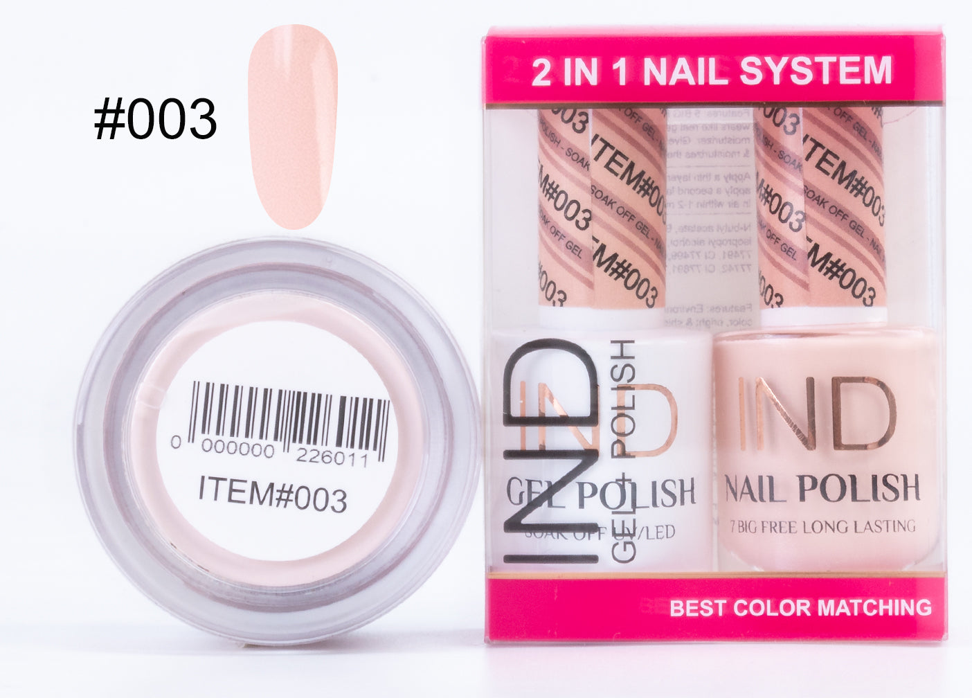 Combo IND 3 IN 1 Gel + Sơn mài + Phấn phủ - #03