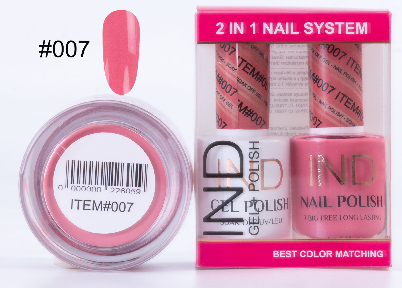 Combo IND 3 TRONG 1 Gel + Sơn mài + Phấn phủ - #07