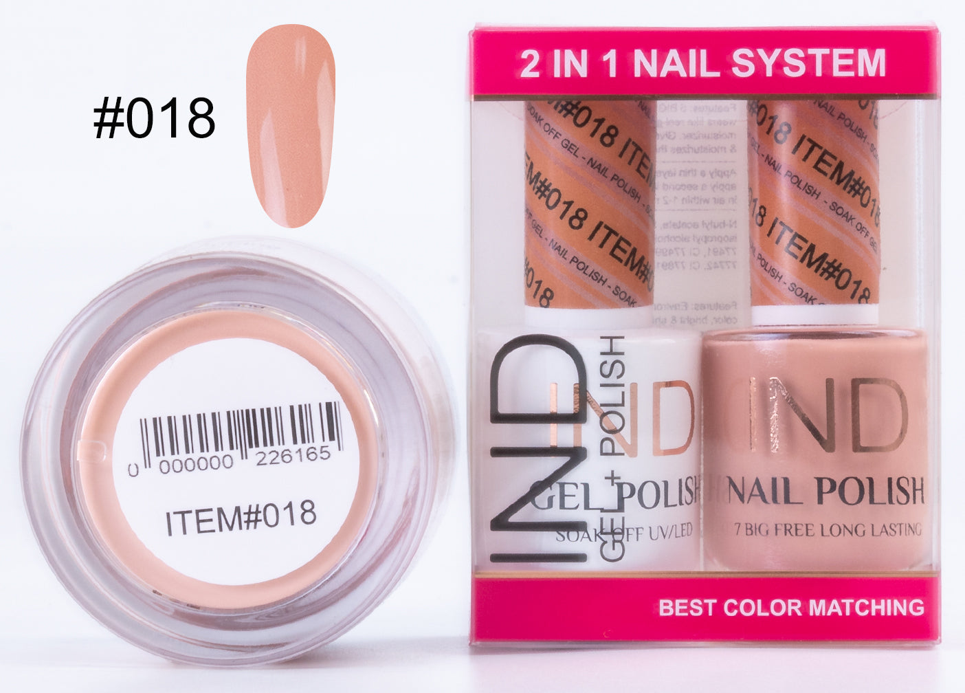 Combo IND 3 TRONG 1 Gel + Sơn mài + Phấn phủ - #18