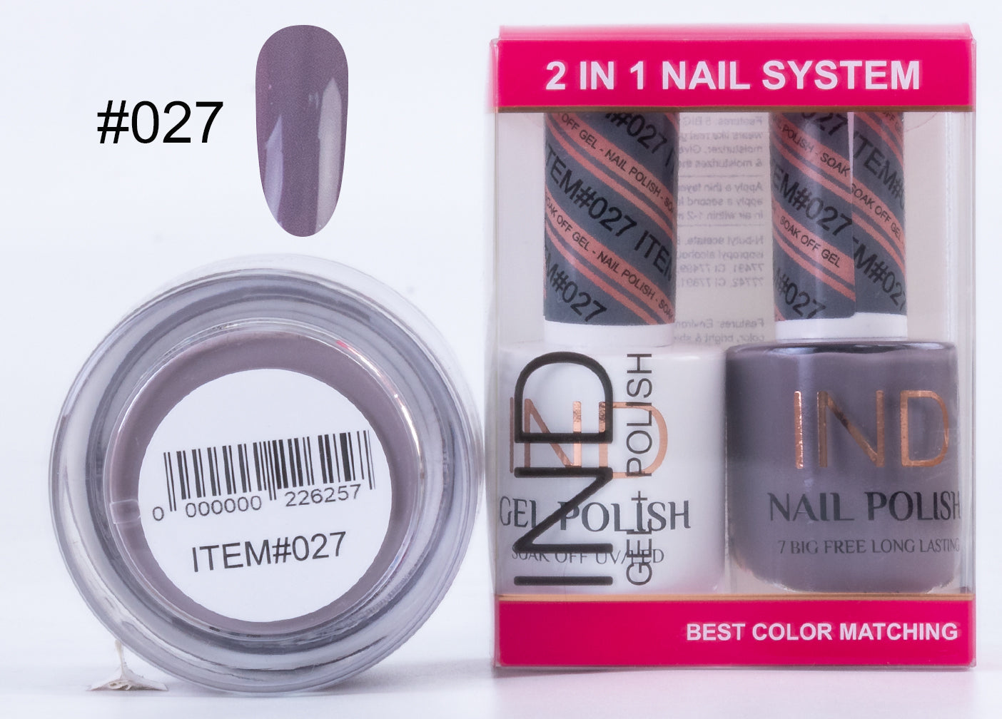 IND 3 IN 1 Combo Gel +Lacquer+dipping powder - #27