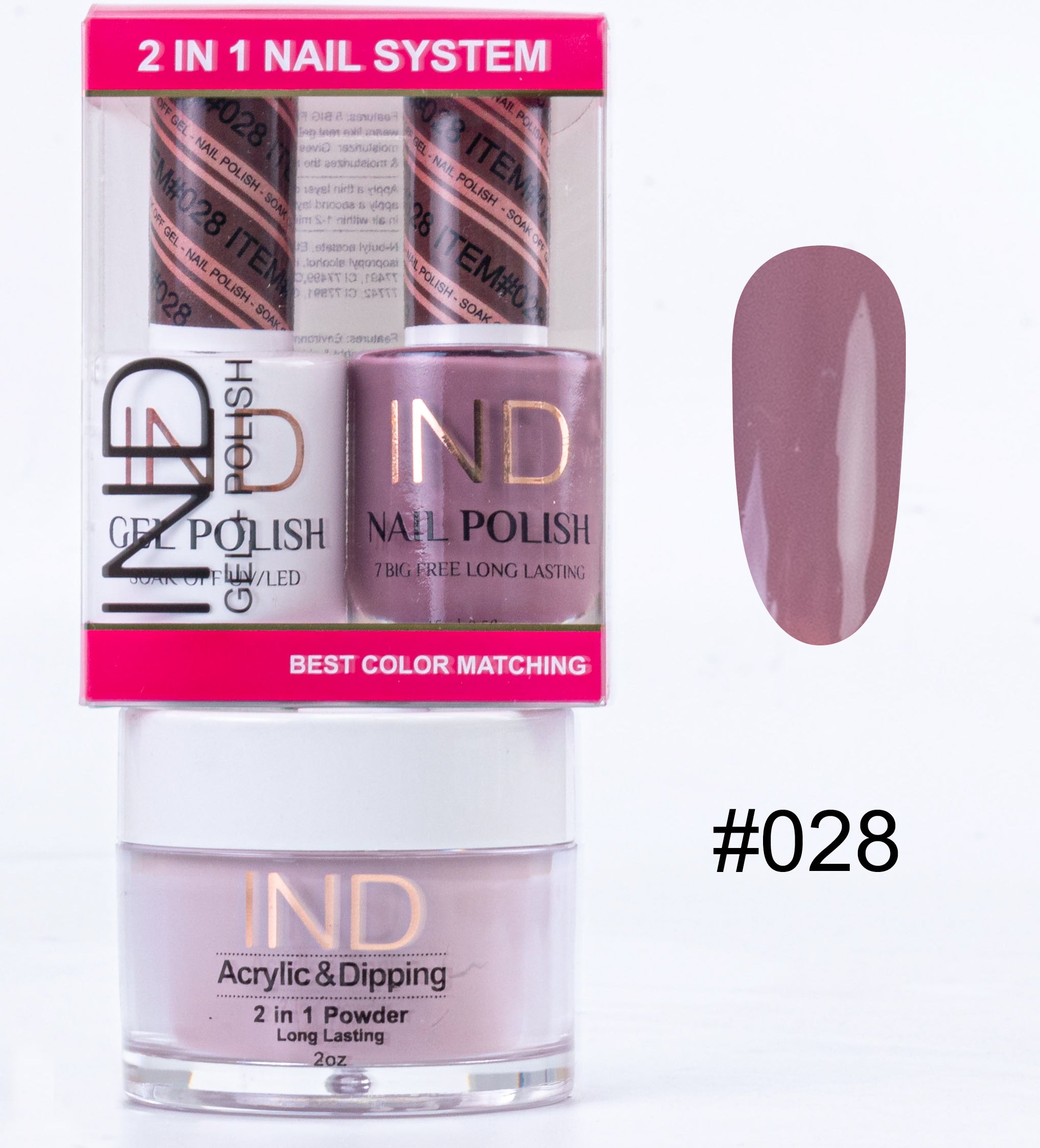 Combo IND 3 IN 1 Gel + Sơn mài + Phấn phủ - #28