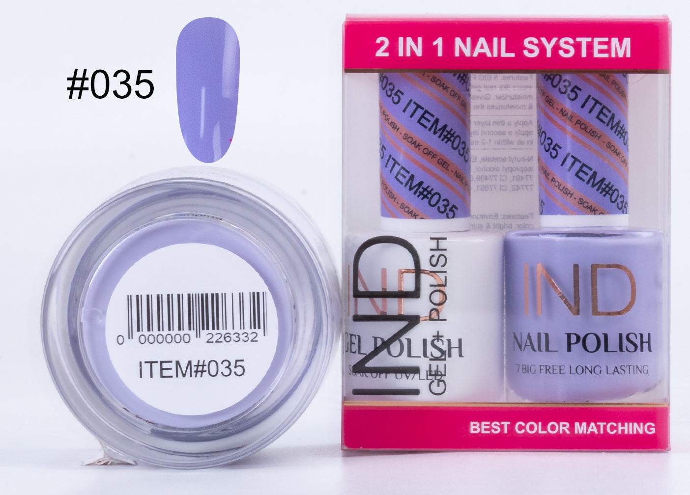 Combo IND 3 TRONG 1 Gel + Sơn mài + Phấn phủ - #35