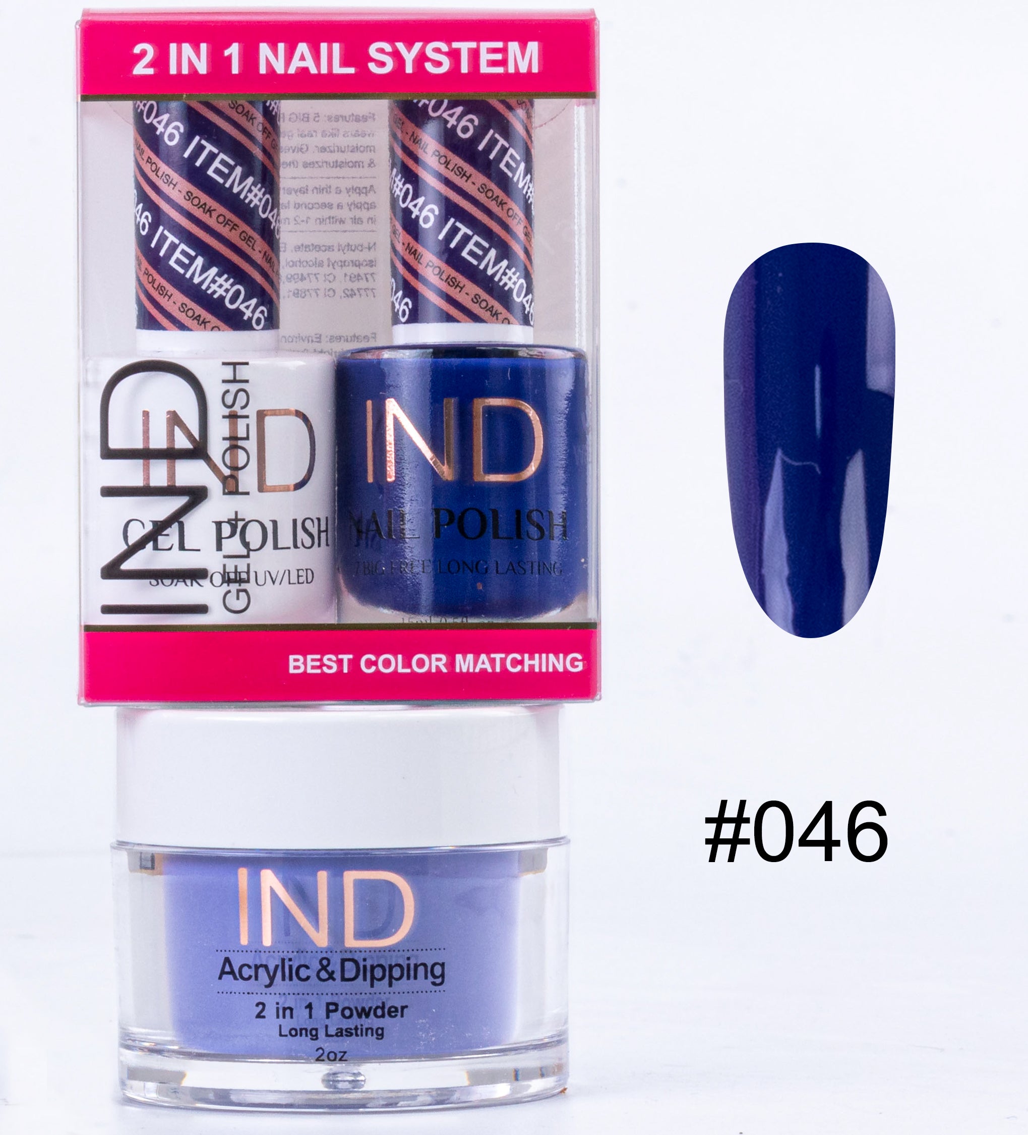 Combo IND 3 TRONG 1 Gel + Sơn mài + Phấn phủ - #46