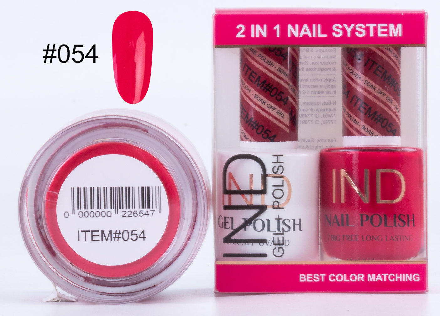 Combo IND 3 TRONG 1 Gel + Sơn mài + Phấn phủ - #54