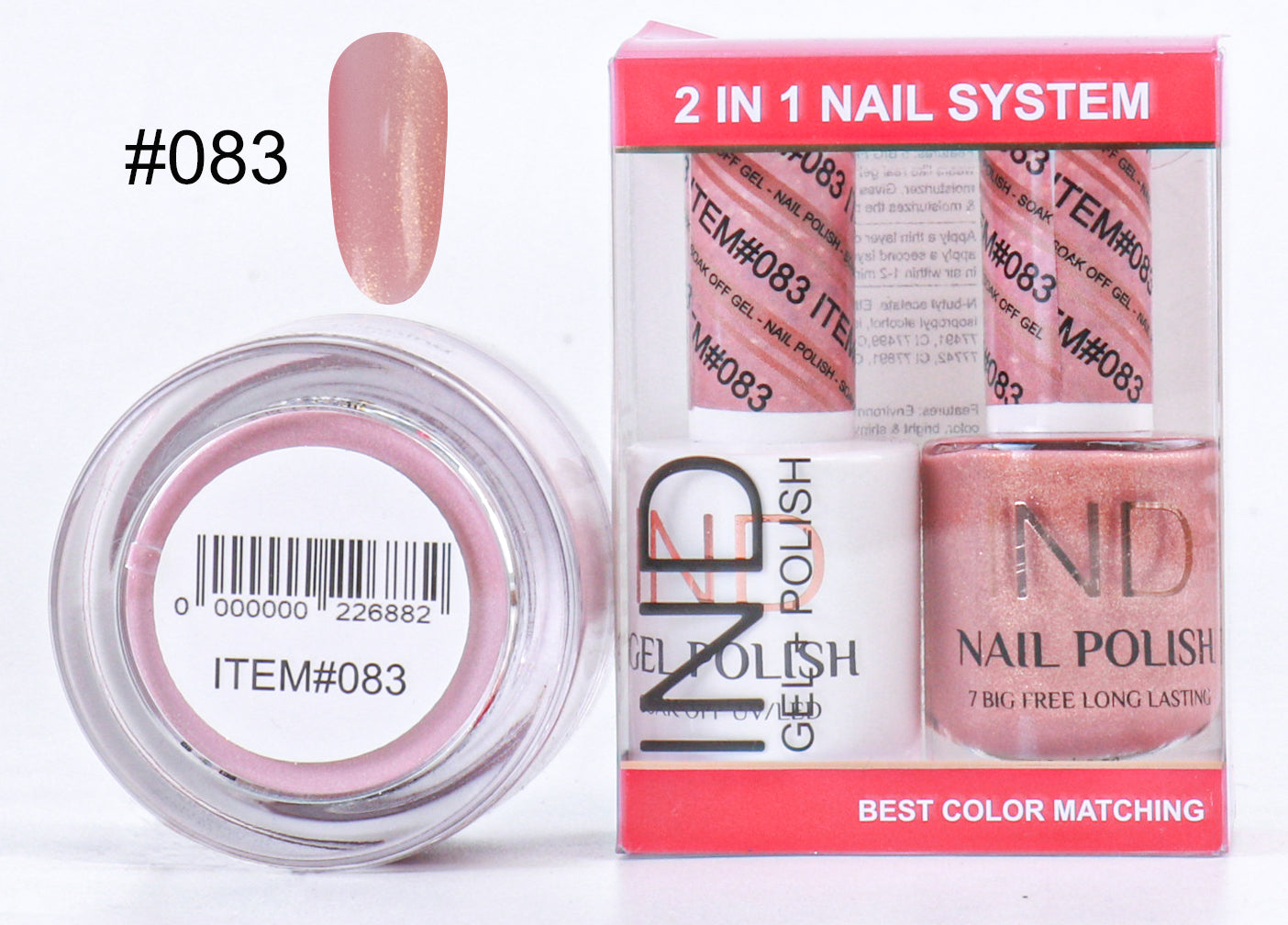 Combo IND 3 TRONG 1 Gel + Sơn mài + Phấn phủ - #83