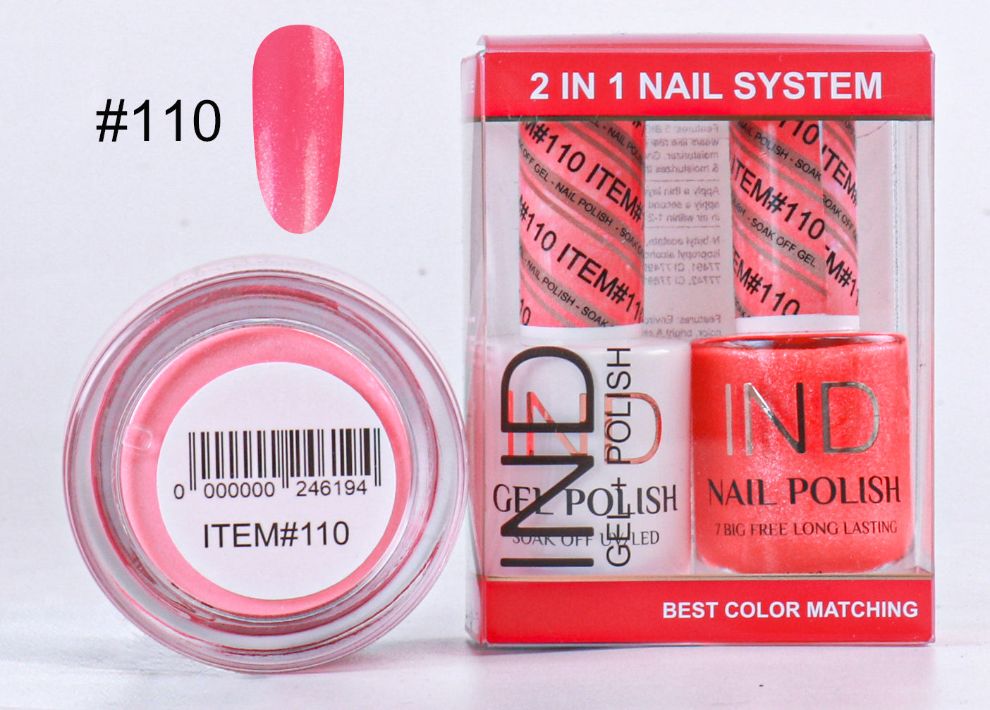 IND 3 IN 1 Combo Gel +Lacquer+dipping powder - #110