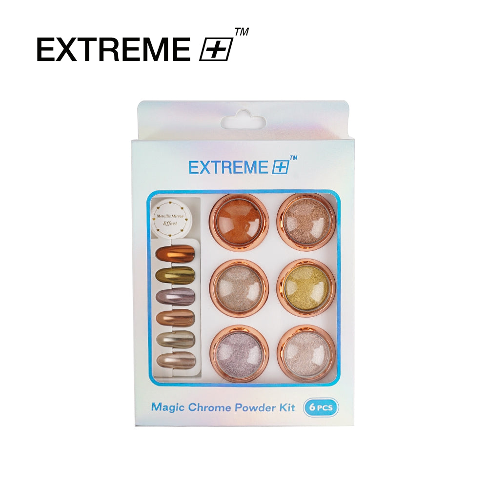 EXTREME+ Metallic Mirror Effect Chrome Powder Kit 6 colors