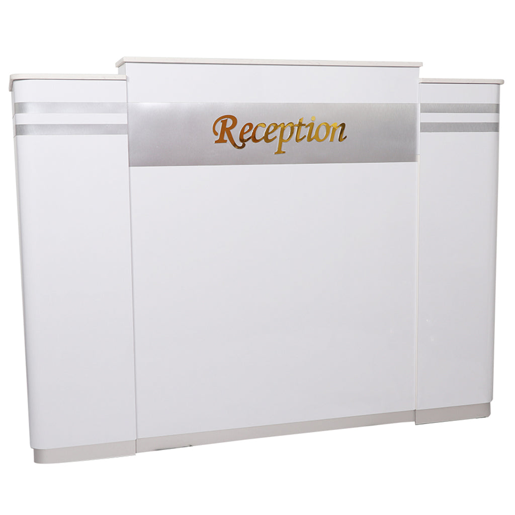 Reception Desk - RWSSL01 - White Shiney Silver