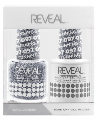Bộ đôi sơn mài và gel Reveal - 097 Stunning Silver