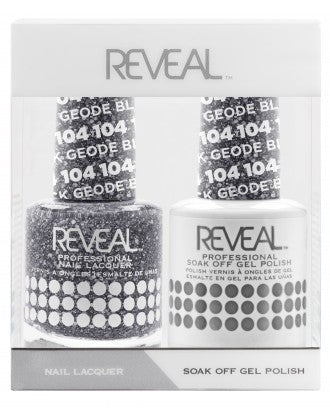 Bộ đôi sơn bóng và gel Reveal - 104 Black Geode