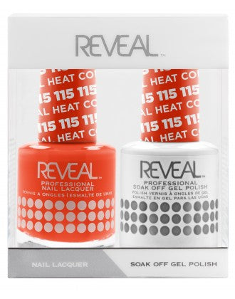 Bộ đôi sơn bóng và gel Reveal - 115 Coral Heat