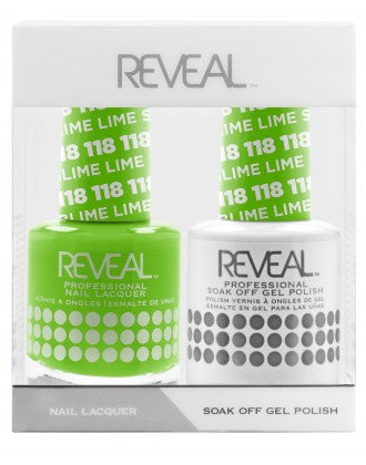 Bộ đôi sơn bóng và gel Reveal - 118 Sublime Lime
