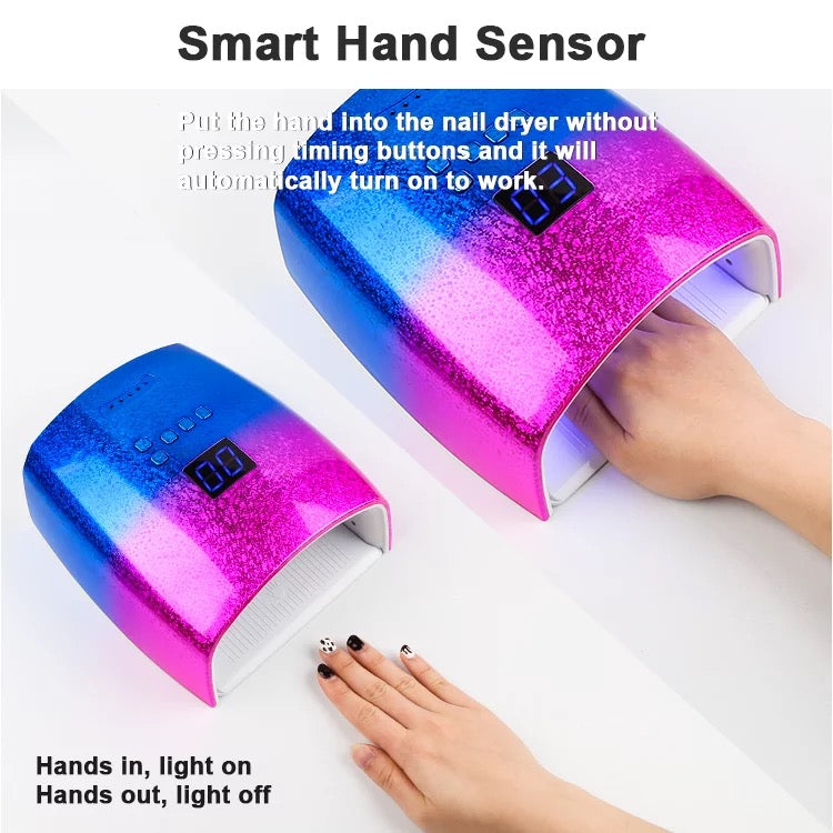 EXTREME+ Brainbow Pro Sạc Không Dây Không Dây 48W LED UV Nail Đèn Gel Ba Lan Chữa Máy Sấy