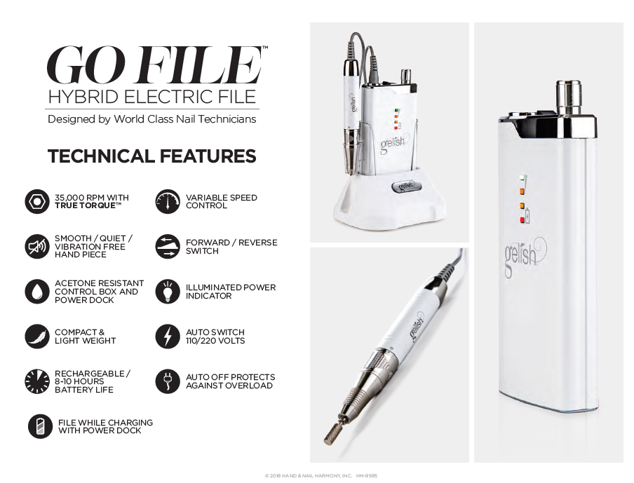 Gelish Go File Nail Drill