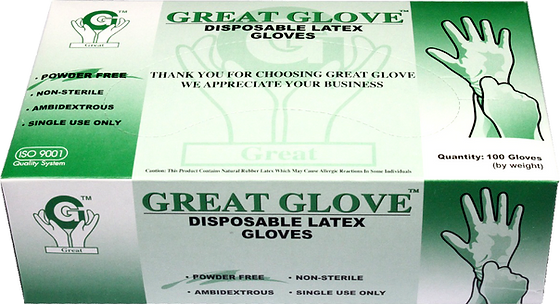 Great Latex Gloves, Powder Free Exam Gloves - X-small