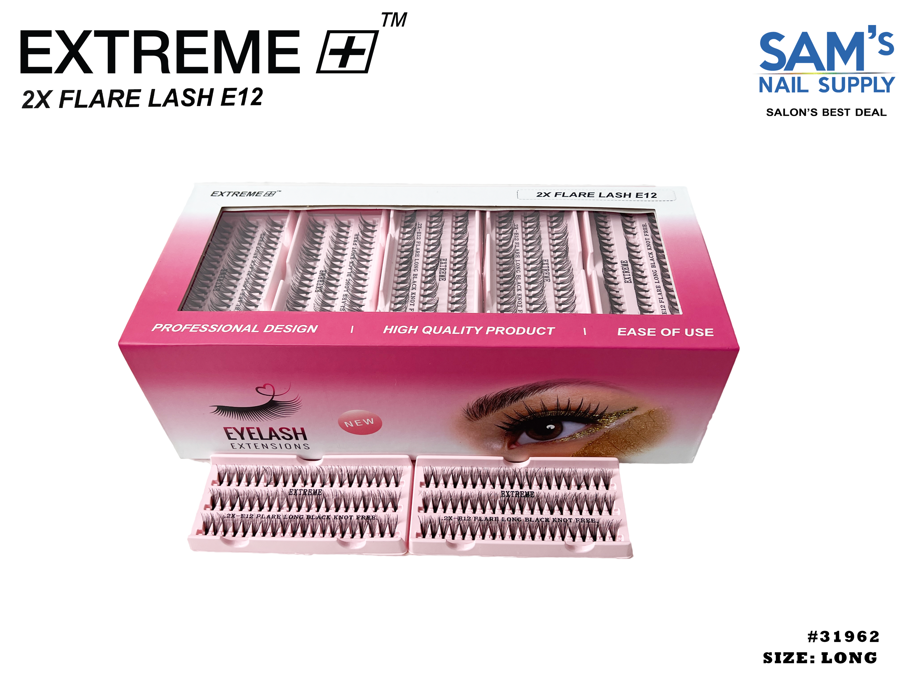 Extreme 2X Flare Lash E12 Knot Free - Dài